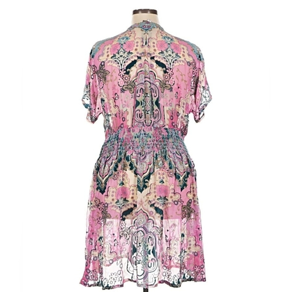 Johnny Was Thia Burnout Multicolor Floral Dress XL - Picture 2 of 6